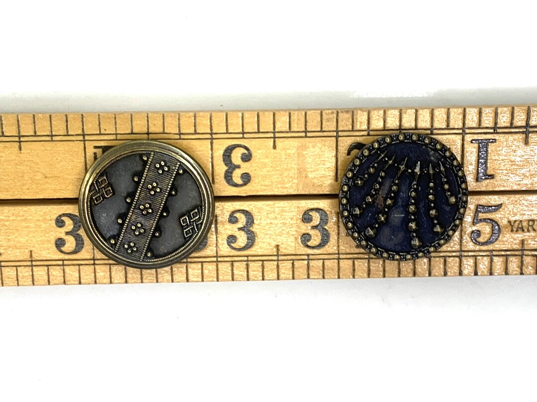 Deco Button Vintage Brass Art Deco Buttons, Lot of 2 - Etsy
