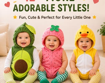 Cute Baby Costume Romper & Socks Set, Newborn Halloween Outfit, Infant Animal Fruit Hoodie, Baby Shower Gift, Unisex 0-24 Months
