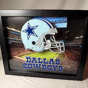 dallas cowboys football helmet photo booth frames Dallas Cowboys Shadow Box