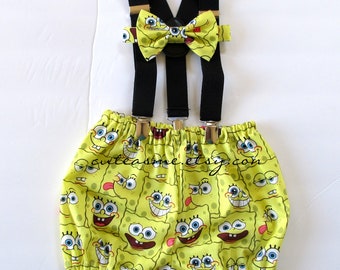 spongebob first birthday outfit boy