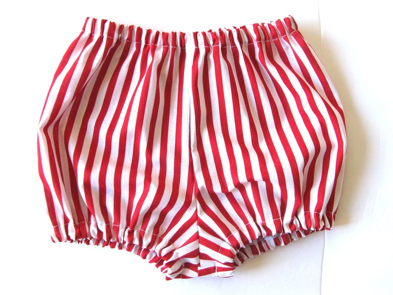 Red and White Striped Baby Bloomers Diaper Cover Panties Photo - Etsy