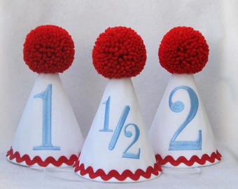 First Birthday Hat | Party Hat Kids Boy Girl | Half Birthday Hat | Second Birthday Hat | Cake Smash Hat | Birthday Photo | Smash Cake Hat