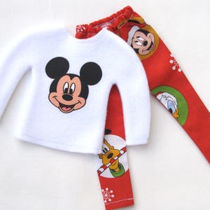 Doll Outfit || Mickey || Doll Clothes || Christmas Elf Sweater Pants || Elf Shirt || Elf Sweatshirt || Elf Clothes || Elf Skirt || Doll