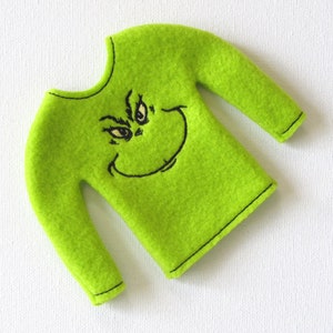 Elf Outfit || Mean One || Elf Sweater || Elf Shirt || Elf Sweatshirt || Elf Clothes || Doll Outfit || Doll Sweater Doll Shirt Doll Costumes