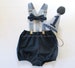 Smash Cake Outfit Boy Birthday Navy Blue and Gray Outfit 1, 2, 3 or 4 Piece Set Diaper Cover Tie Gray Suspenders Party Hat Bow Tie Bloomers 