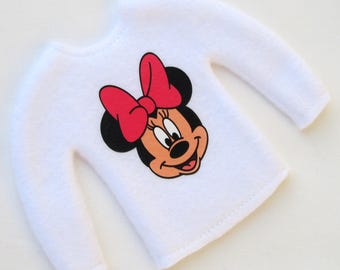 Elf Outfit || Minnie || Elf Doll Christmas || Christmas Elf Sweater || Elf Shirt || Elf Sweatshirt || Elf Clothes || Elf Skirt ||Doll