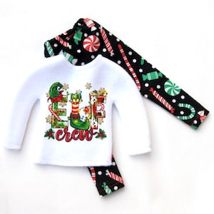 Elf Outfit || Elf Crew || Elf Doll Christmas || Christmas Elf Sweater Pants || Elf Shirt || Elf Sweatshirt || Elf Clothes || Elf Skirt