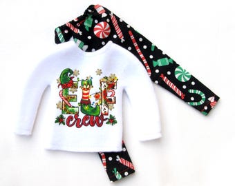 Elf Outfit || Elf Crew || Elf Doll Christmas || Christmas Elf Sweater Pants || Elf Shirt || Elf Sweatshirt || Elf Clothes || Elf Skirt