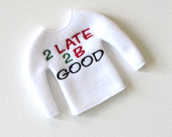 Elf Outfit || Elf Sweater || Elf Shirt || Elf Sweatshirt || Elf Clothes || Elf Top Doll Outfit Doll Sweater Doll Shirt Doll Costume