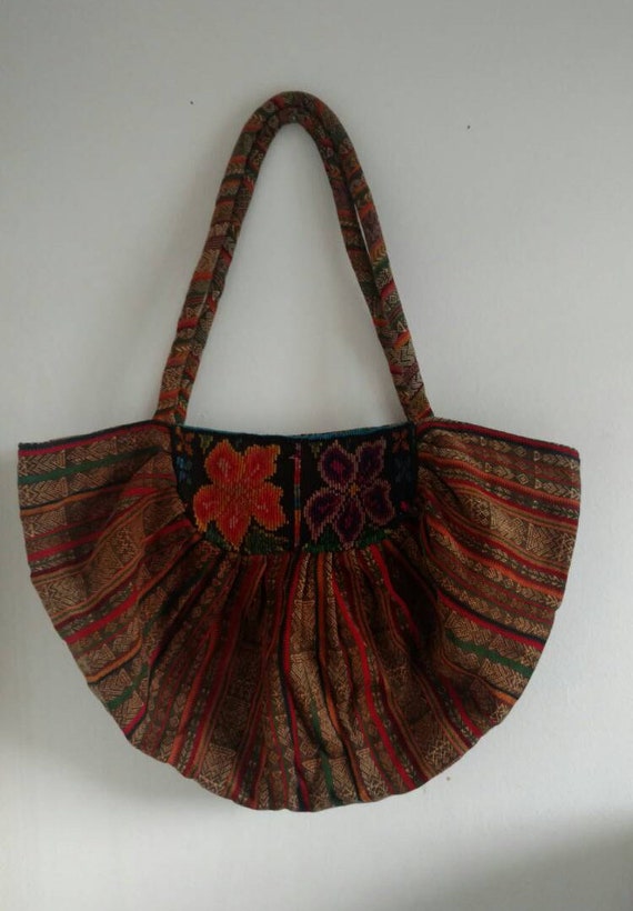 Vtg Hobo Purse Bag Boho Embroidered Tapestry Purse