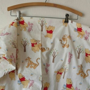 Vtg Disney Winnie The Pooh Bear, Piglet and Tigger printed fitted crib sheet Baby Nursery Bedroom Decor Disneyana 1990's