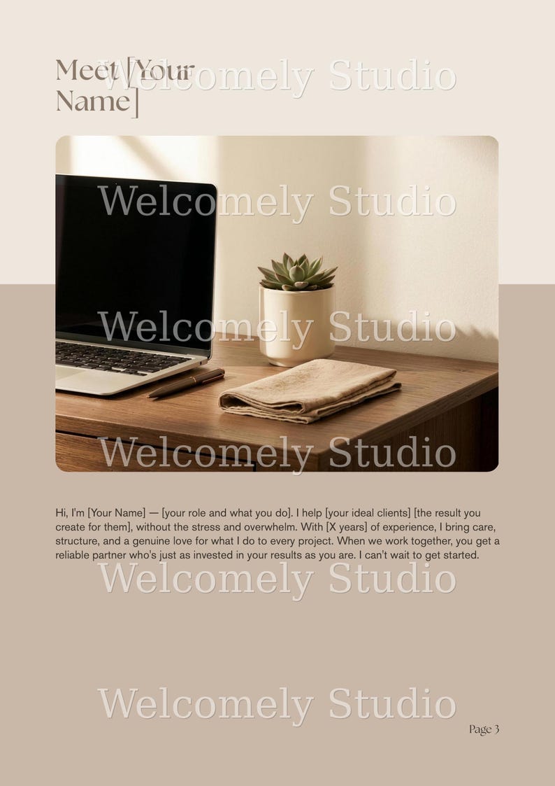 Client Welcome Packet Template, Editable Canva Onboarding Guide for Coaches & Service Providers, Welcome Booklet, New Client Kit image 3