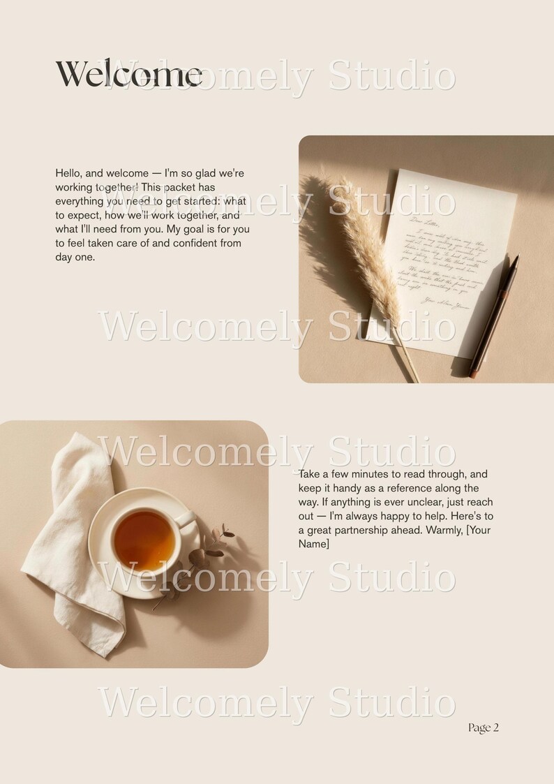 Client Welcome Packet Template, Editable Canva Onboarding Guide for Coaches & Service Providers, Welcome Booklet, New Client Kit image 2