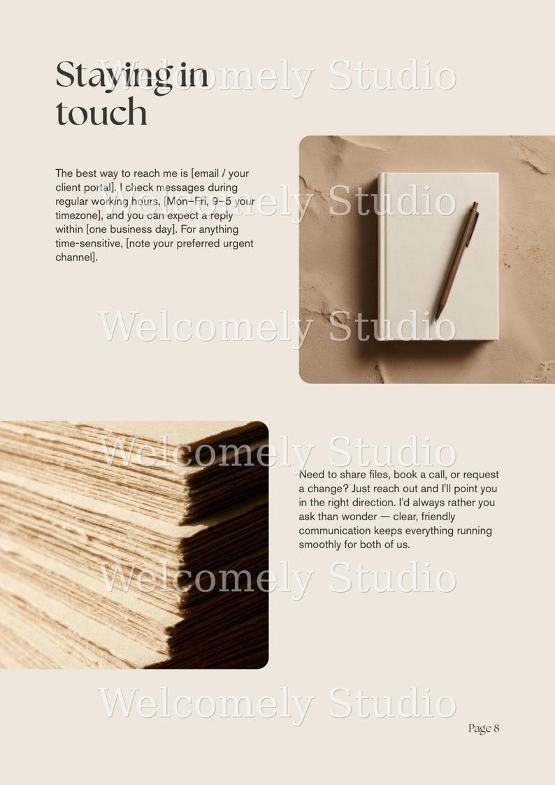 Client Welcome Packet Template, Editable Canva Onboarding Guide for Coaches & Service Providers, Welcome Booklet, New Client Kit image 8