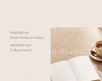 Modèle de trousse de bienvenue client, guide d'intégration Canva modifiable pour les entraîneurs et les prestataires de services, livret de bienvenue, kit nouveau client