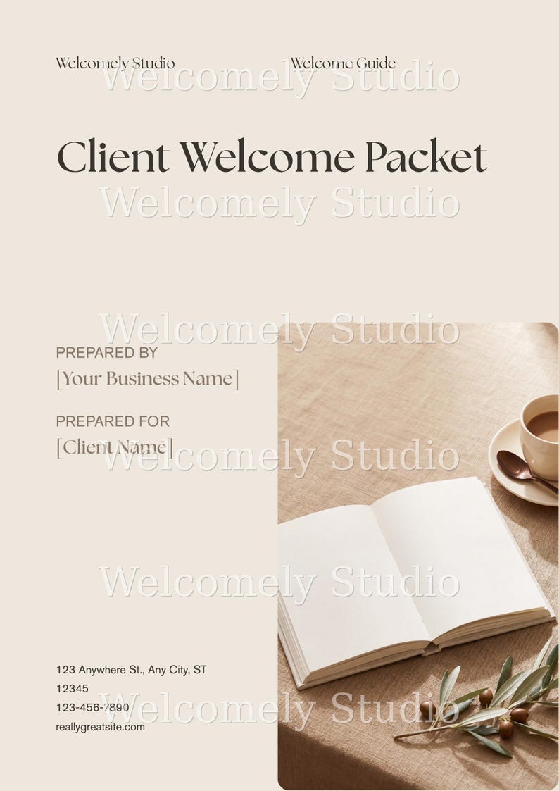 Client Welcome Packet Template, Editable Canva Onboarding Guide for Coaches & Service Providers, Welcome Booklet, New Client Kit image 1