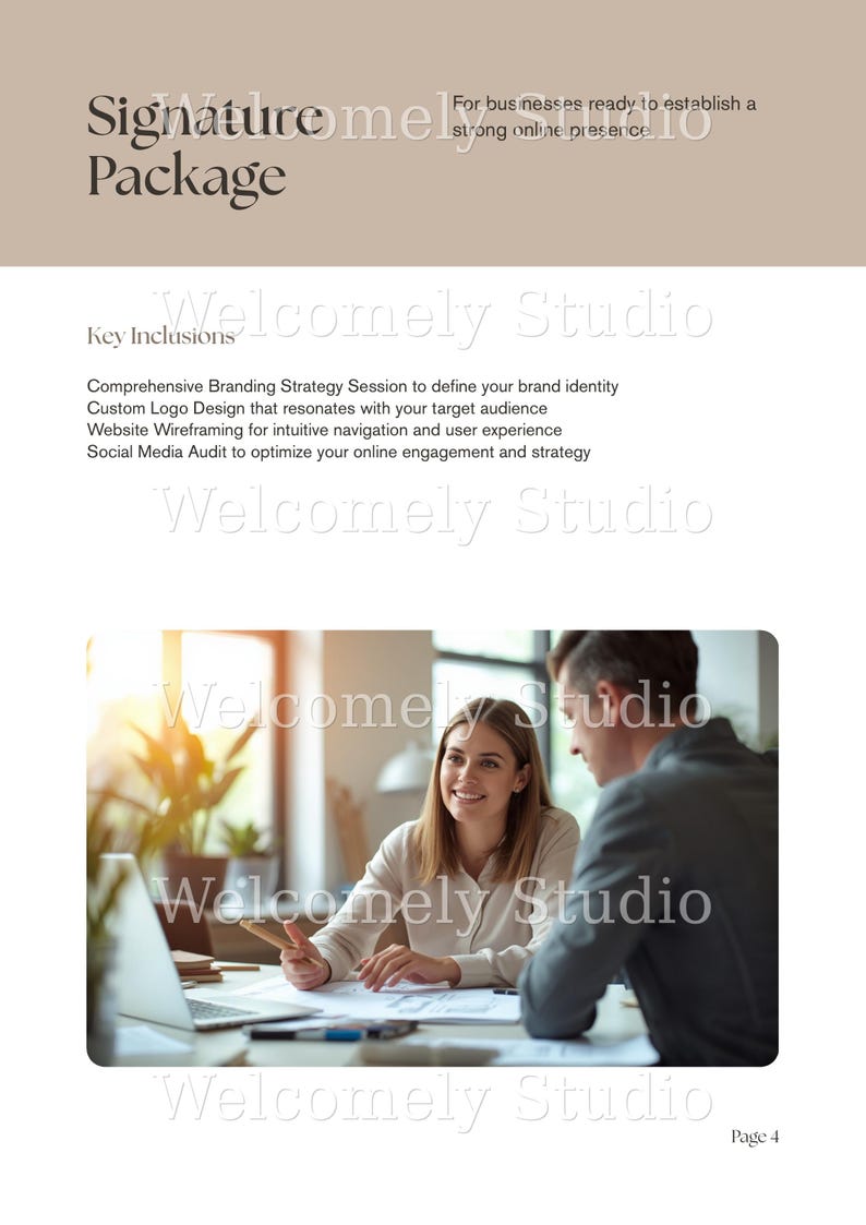 Services and Pricing Guide Template, Canva Price List for Coaches & Service Providers, Editable Client Onboarding Welcome Packet, Proposal image 8