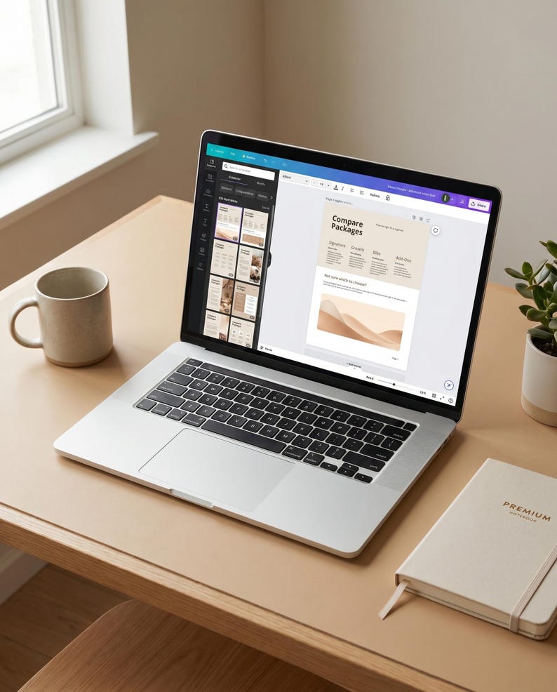 Paquete completo para clientes, plantillas de Canva para coaches y proveedores de servicios, paquete de bienvenida, guía de precios, propuesta. imagen 11