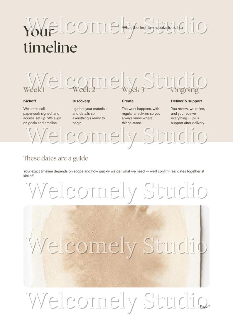 Paquete completo para clientes, plantillas de Canva para coaches y proveedores de servicios, paquete de bienvenida, guía de precios, propuesta. imagen 10
