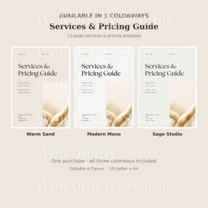 Services and Pricing Guide Template, Canva Price List for Coaches & Service Providers, Editable Client Onboarding Welcome Packet, Proposal image 11