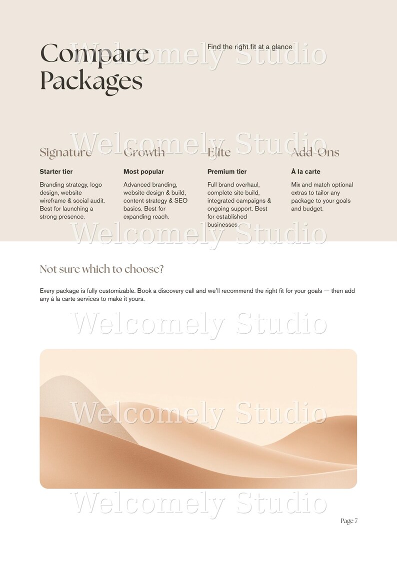 Services and Pricing Guide Template, Canva Price List for Coaches & Service Providers, Editable Client Onboarding Welcome Packet, Proposal image 3
