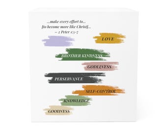 Ladder of Christian Virtues | Scripture Note Cube