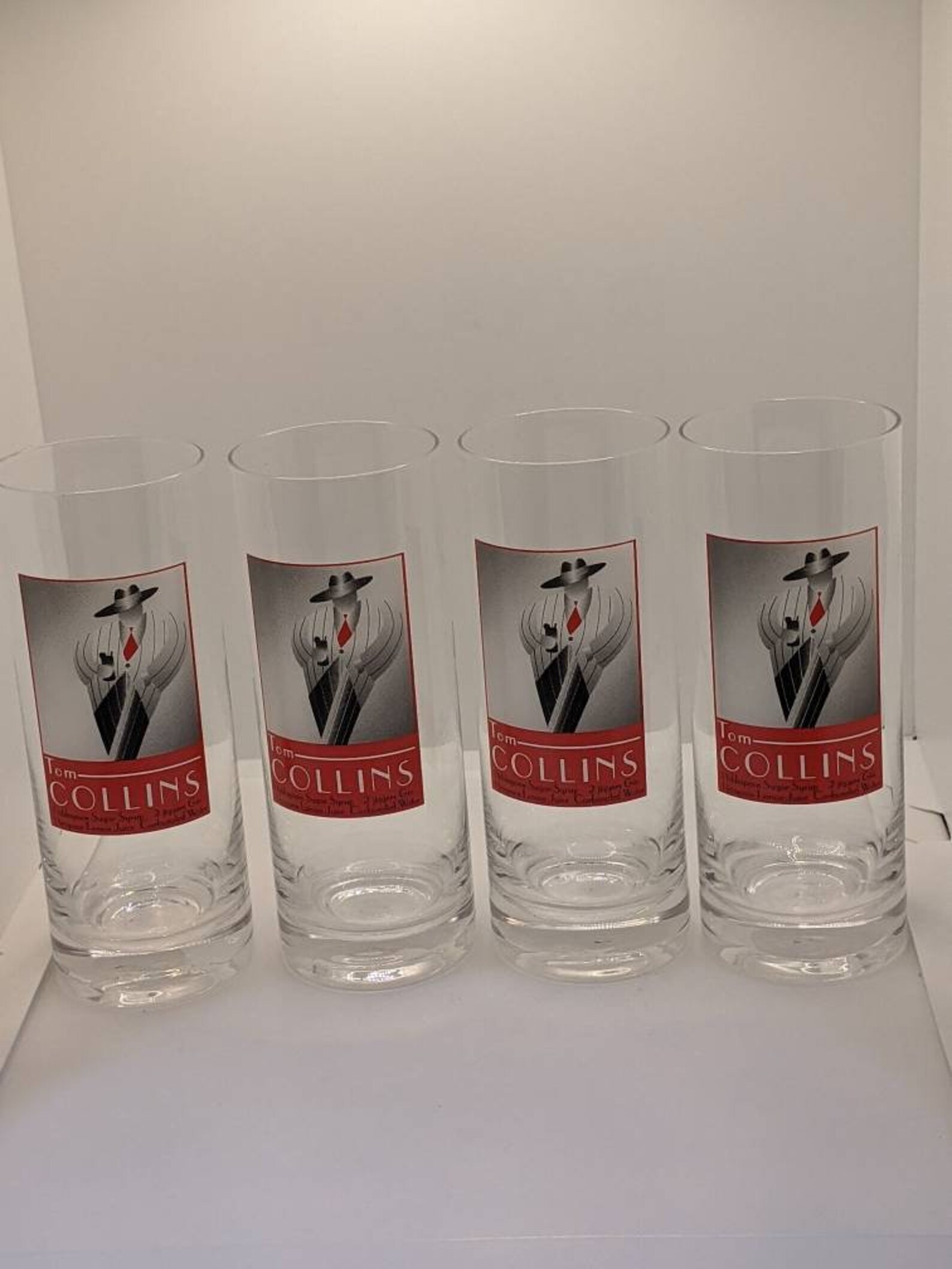 Very cool vintage Tom Collins glasses. Striking Zoot Suit Etsy