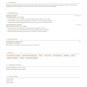 Mall för ingenjörs-CV i Word, Google Docs, PDF | ATS-vänligt ingenjörs-CV | Tekniskt CV för maskin- och elektroingenjörer