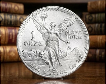 Moneda de plata pura de 1 onza de México de 1982 / Moneda de plata Libertad / Moneda de plata mexicana antigua / Moneda de inversión coleccionable