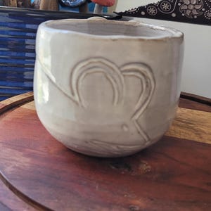 White Carved Mouse Mug