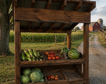Farm Stand Build Plans – DIY Roadside Market Stand (PDF + 3D Files)