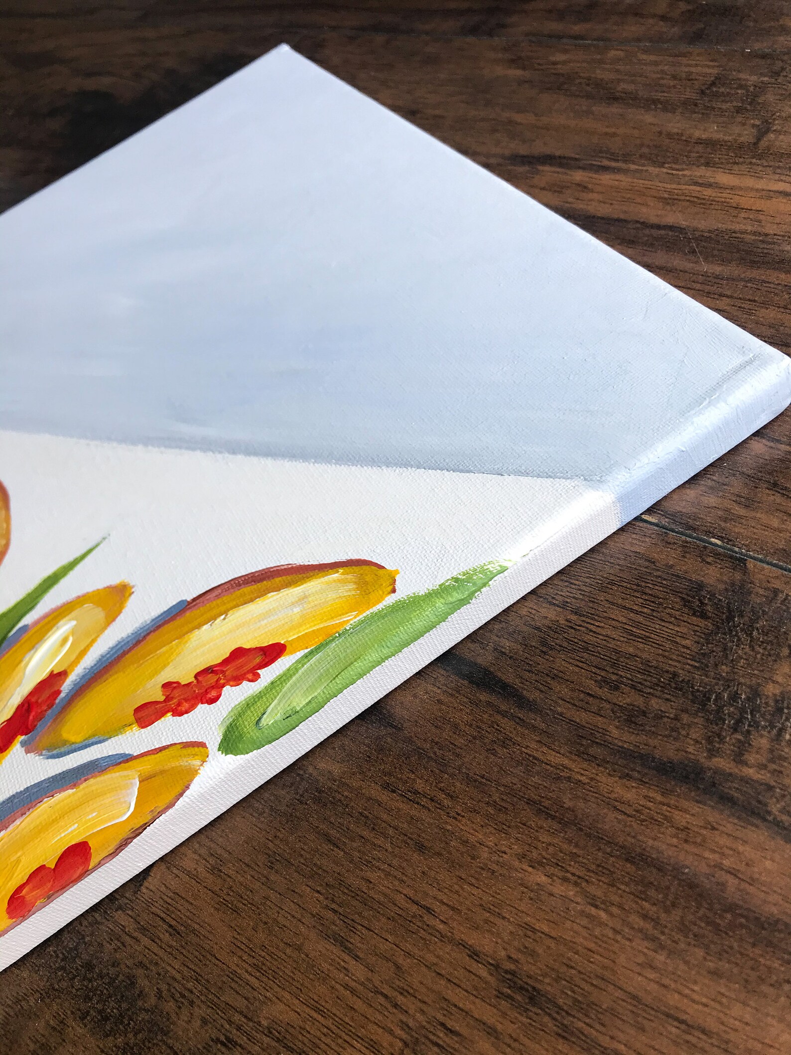 Peach original painting on canvas art gift peach wall art Etsy