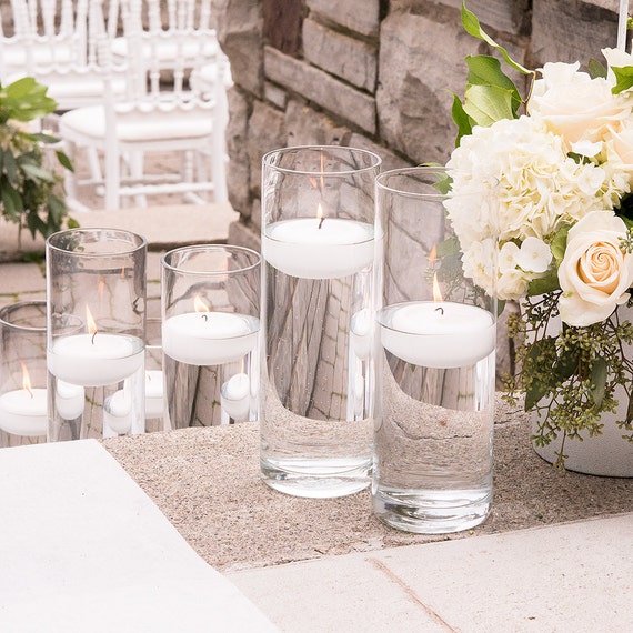 Wedding Reception Vases Cylinder Vase Reception Floating Etsy