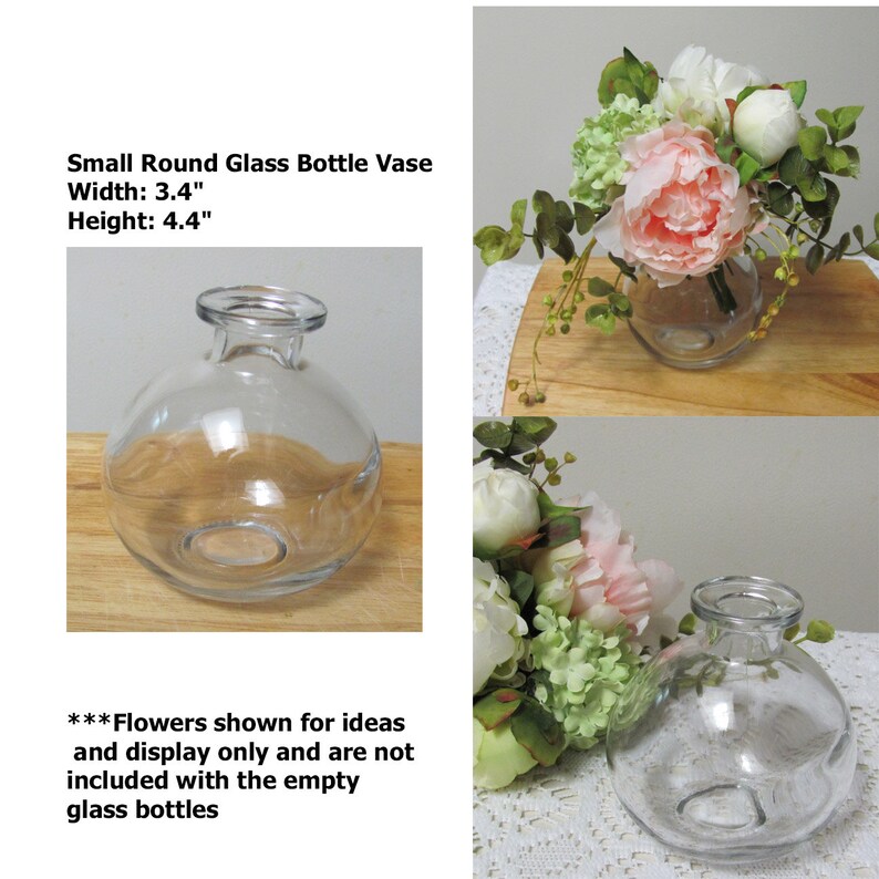 5 Wedding Bottle Vases Bud Vases Clear Glass Bottle Vases 5 Etsy