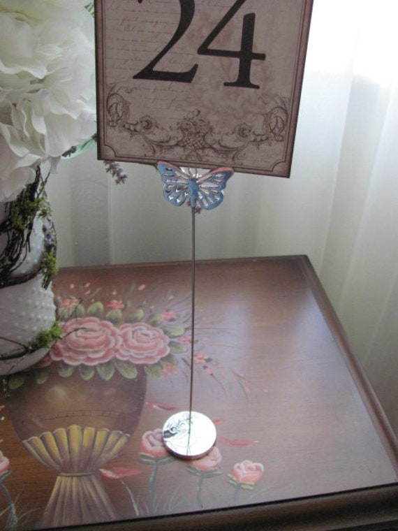 Wedding Table Number Holders Butterfly Number Holder Etsy