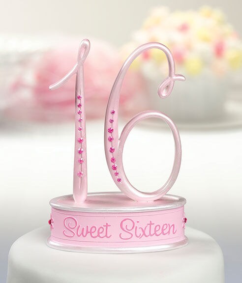 Pink Sweet 16 Birthday Cake Top 16th Birthday Cake Top