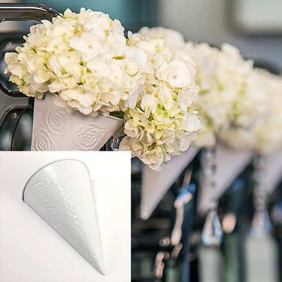 Wedding Aisle Decoration Flower Cones Pew Cones Wedding Etsy