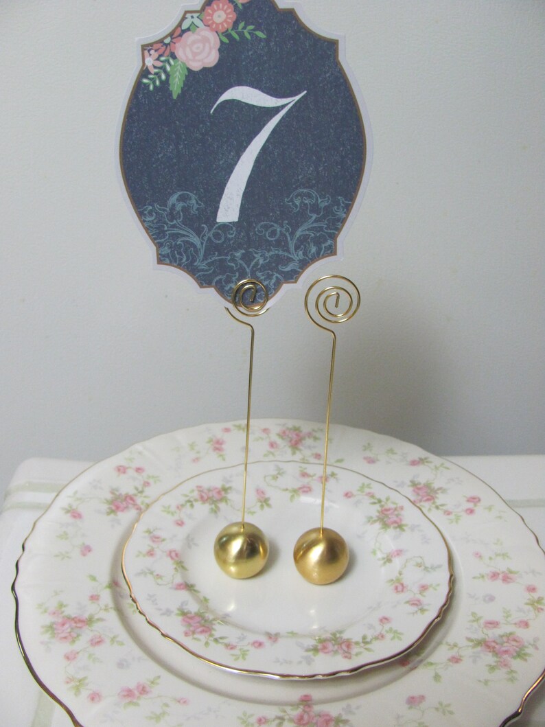 Wedding Stationery Holders Gold Round Table Number Event Sign Reception Holder