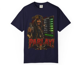 ¡Parlay! Camiseta con estampado de apuestas deportivas de piratas / Camiseta divertida de apuestas deportivas / Regalo para apostadores deportivos / Camiseta con humor sobre apuestas