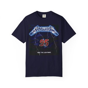 McQueen 95 Ride the Lightning Shirt | Disney Cars Metal Tee | Lightning McQueen Gift | Funny Disney Adult Shirt | Pixar Cars Fan Tee image 5