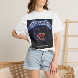 McQueen 95 Ride the Lightning Shirt | Disney Cars Metal Tee | Lightning McQueen Gift | Funny Disney Adult Shirt | Pixar Cars Fan Tee image 8