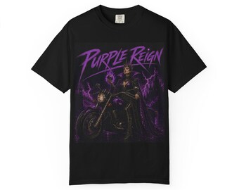 Purple Reign Shirt | Evil Queen Biker Tee | Dark Fantasy Music Parody | Villain Era Shirt | Womens Gothic Tee