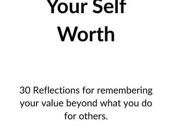 Self-Worth & Confidence Reflection Cards | Rebuilding Your Self-Worth (Digital Download)