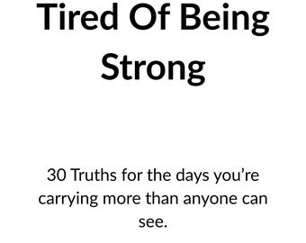 Burnout Recovery Reflection Cards | When You're Tired of Being Strong (Digital Download)