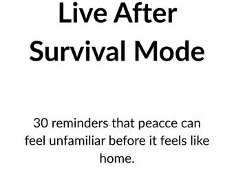 Trauma Recovery Reflection Cards | Learning to Live After Survival Mode (Digital Download)