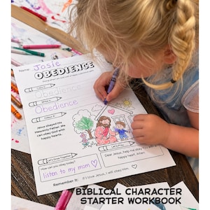 Bible Activities Kids Character Education Printable Worksheet Homeschool Curriculum Christian Preschool Sunday School Obedience Lesson