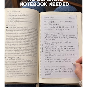 Sermon Notes Printable Bible Insert Template Church Journal Page Organizer Scripture Study System Worship Tracker Ministry Reflection Guide