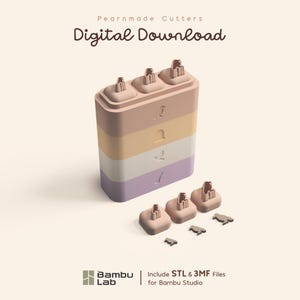 Raven Micro Polymer Clay Cutters | Stackable Storage Box | Digital STL + 3MF Files | 3 Sizes