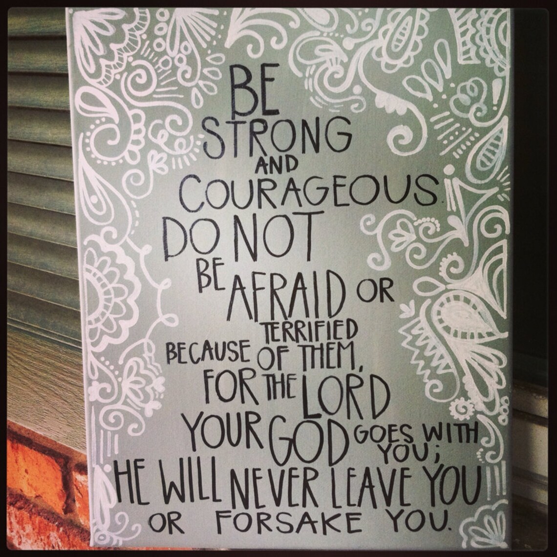 Deuteronomy 31:6 Bible Verse Canvas | Etsy