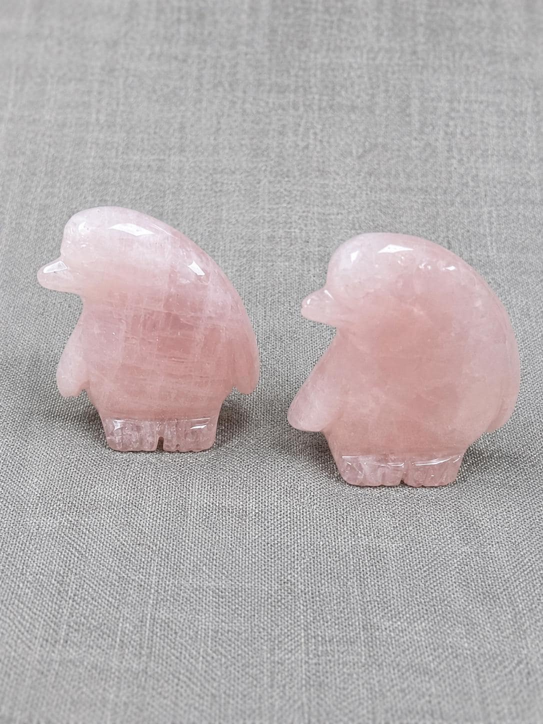 Rose Quartz Penguin - Etsy